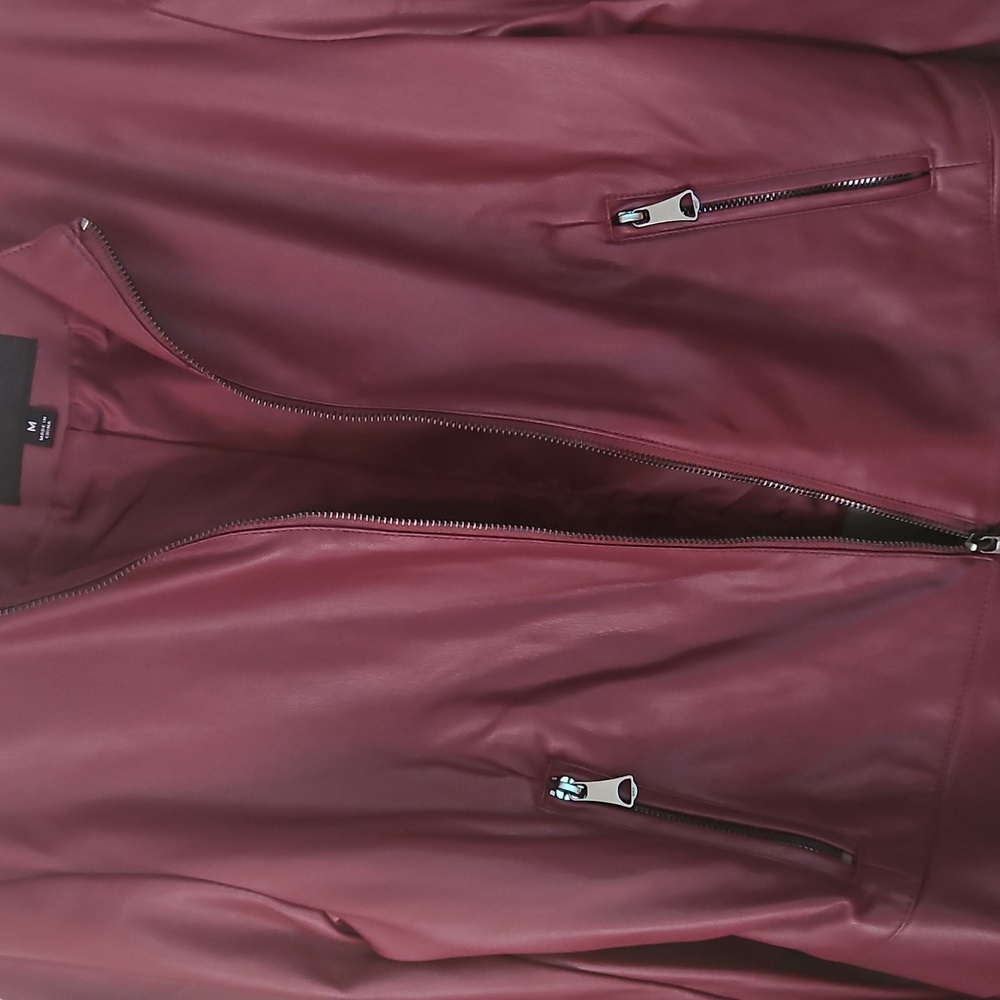 Marc New York  Deep Burguandy Leather Jacket - Picture 4 of 5